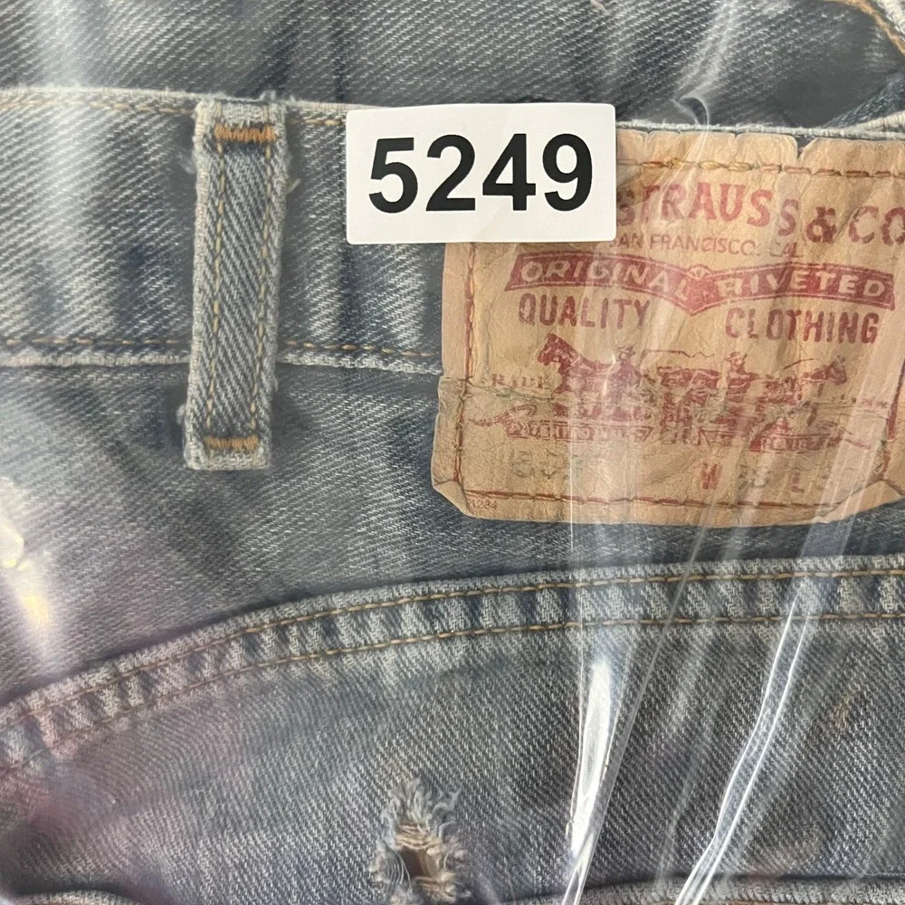 Levi's 559 Loose Straight Jeans Men's Blue Denim Pockets‎ Classic 37X29 - Flaws